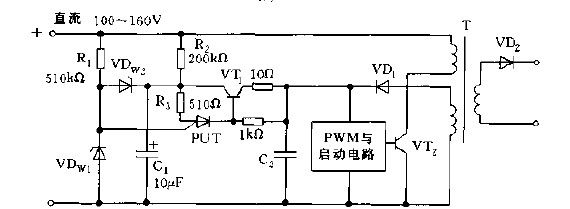 led開關電源軟啟動保護電路